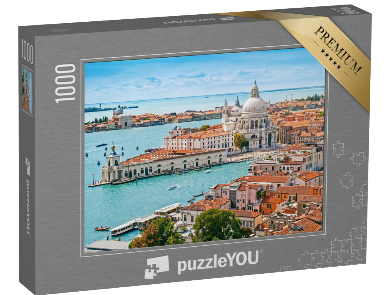 puzzle 1000 dílků „Letecký pohled na baziliku Santa Maria della Salute v Benátkách, Itálie“