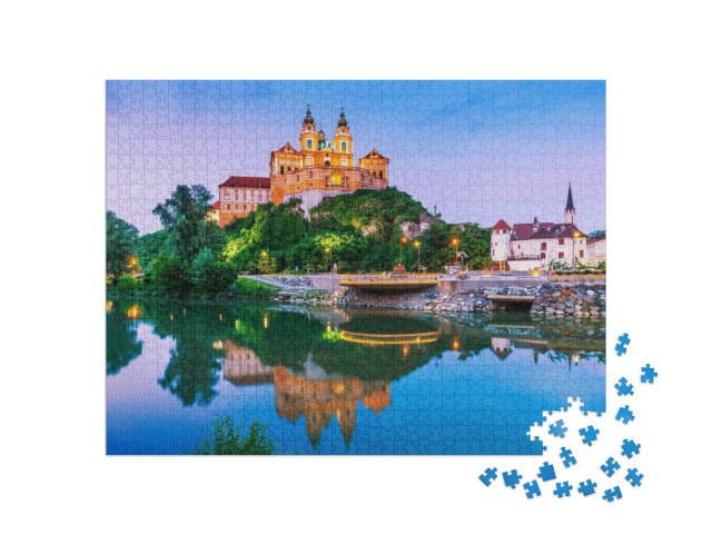 puzzle 1000 dílků „Benediktinské opatství Melk ve Wachau, Rakousko“