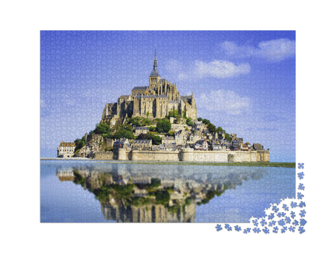 puzzle 2000 dílků „Ostrov Mont saint Michel, Normandie, Francie“