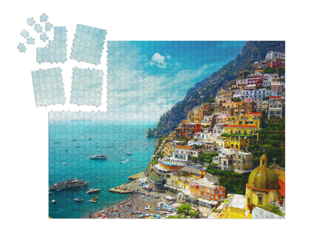 SMART SORTED® | Puzzle 1000 dílků „Positano, Amalfi, Itálie“