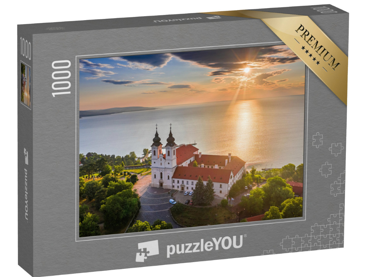 puzzle 1000 dílků „Benediktinský klášter Tihany na Balatonu, Maďarsko“