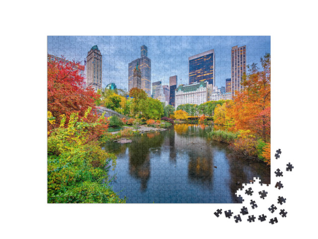 puzzle 1000 dílků „Central Park na podzim, New York“