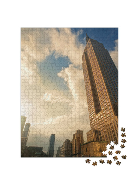 puzzle 1000 dílků „Západ slunce u Empire State Building, New York, USA“