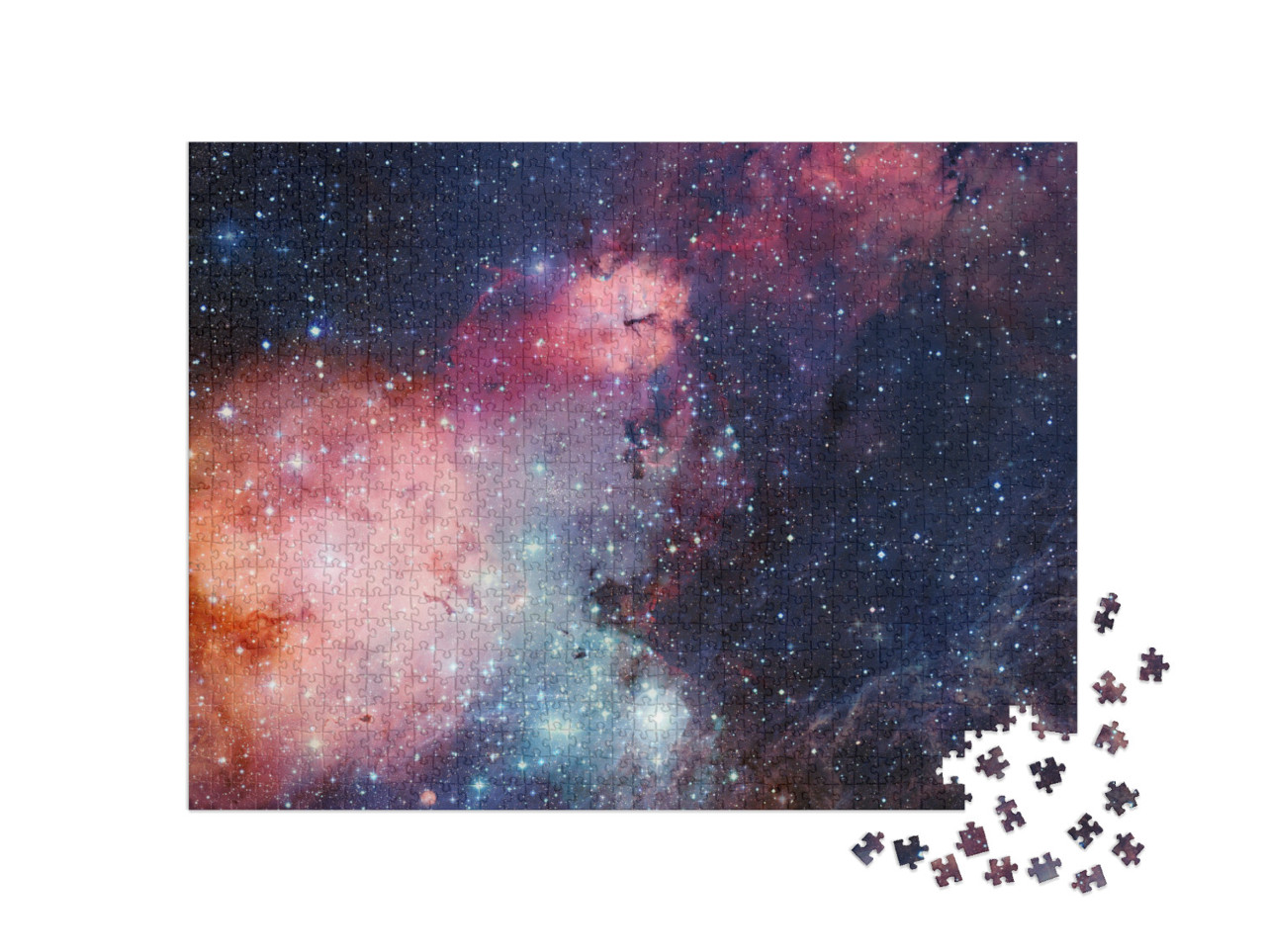 puzzle 1000 dílků „Hvězdy na barevné noční obloze“
