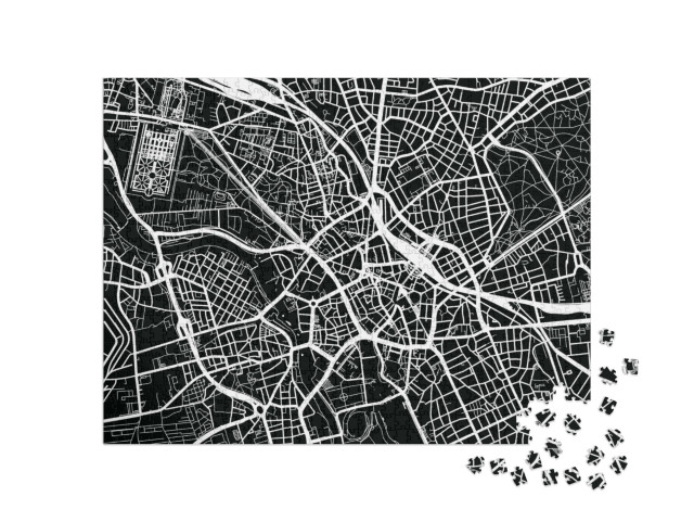 puzzle 1000 dílků „Vektorová mapa Hannoveru, Německo“