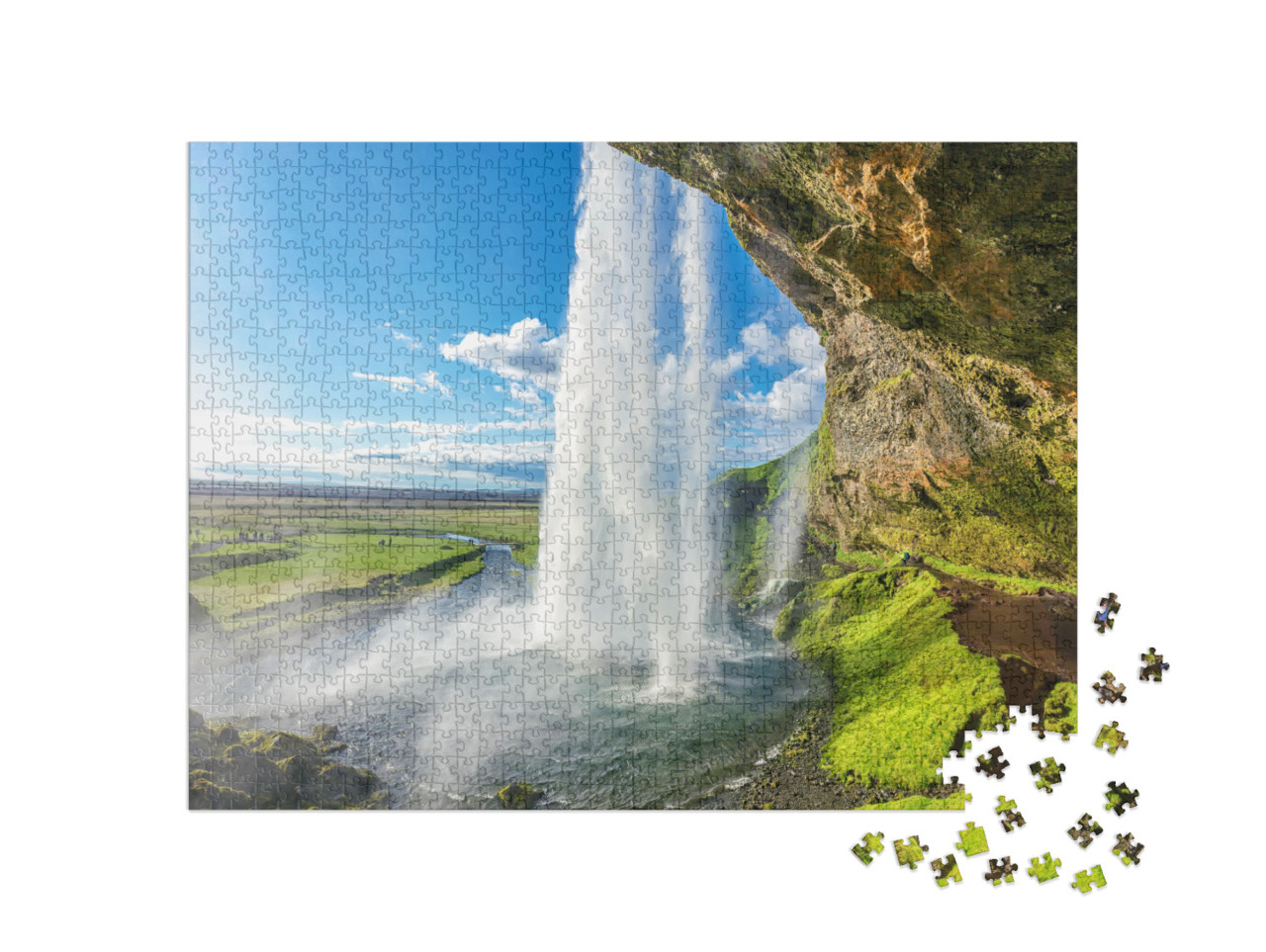 puzzle 1000 dílků „Na zadní straně Seljalandsfossu na Islandu“