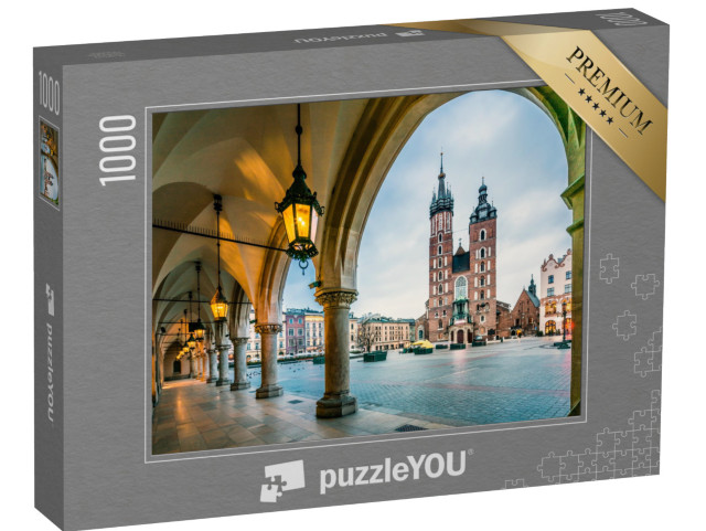 puzzle 1000 dílků „Krásné náměstí v Krakově, Polsko“