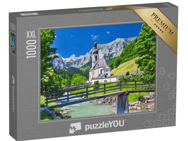 puzzle 1000 dílků XXL „Malebná horská krajina: Svatý Šebestián v obci Ramsau“