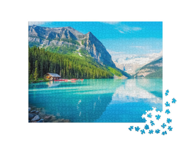 puzzle 1000 dílků „Jezero Louise v Národním parku Banff, Kanada“