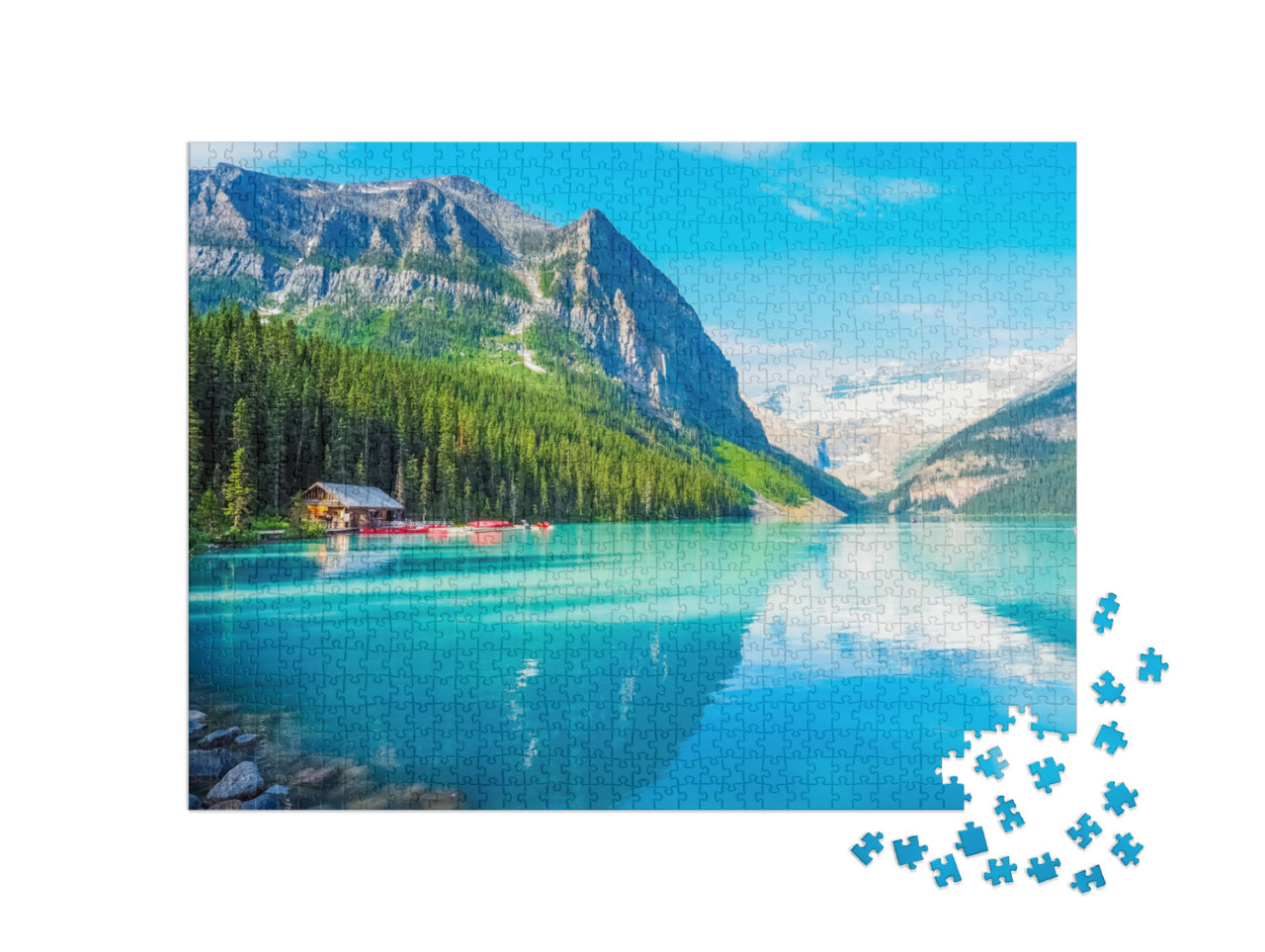 puzzle 1000 dílků „Jezero Louise v Národním parku Banff, Kanada“