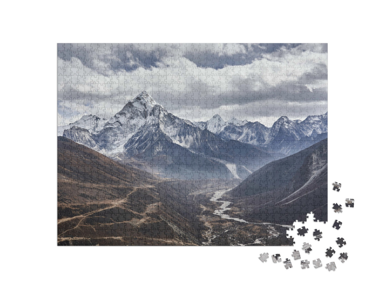 puzzle 1000 dílků „Hora Am Dablam v Nepálu“