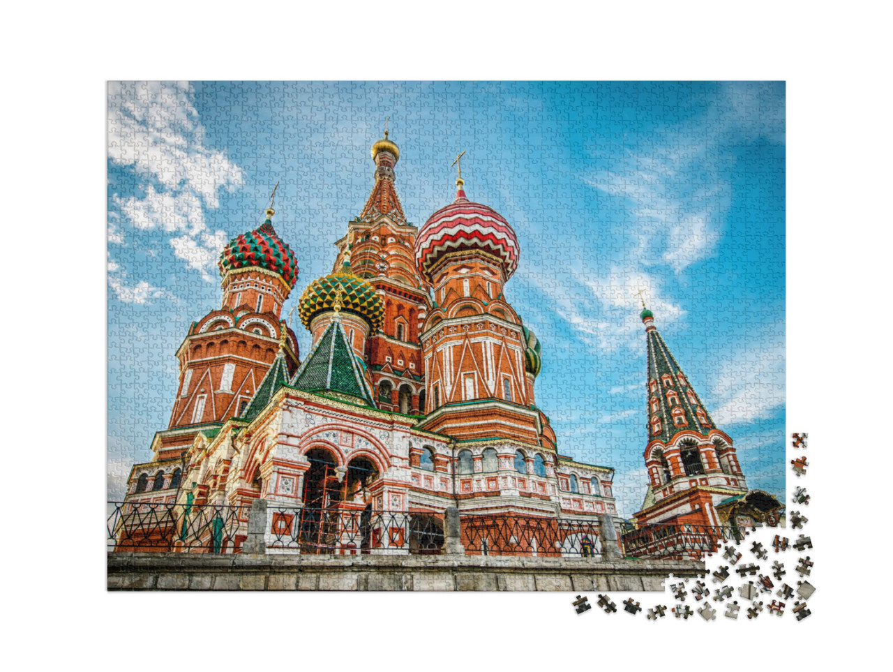 puzzle 2000 dílků „Chrám Vasila Blaženého na Rudém náměstí v Moskvě“