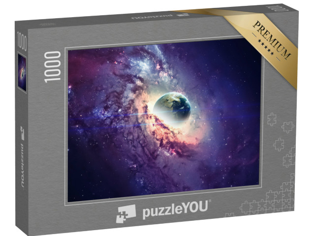 puzzle 1000 dílků „Černá díra, galaxie ve vesmíru, krása vesmíru“