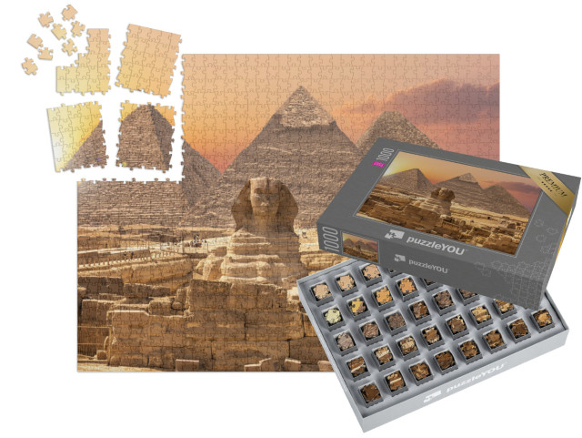 SMART SORTED® | Puzzle 1000 dílků „Divy světa z Egypta: Pyramidy se Sfingou, Gíza“