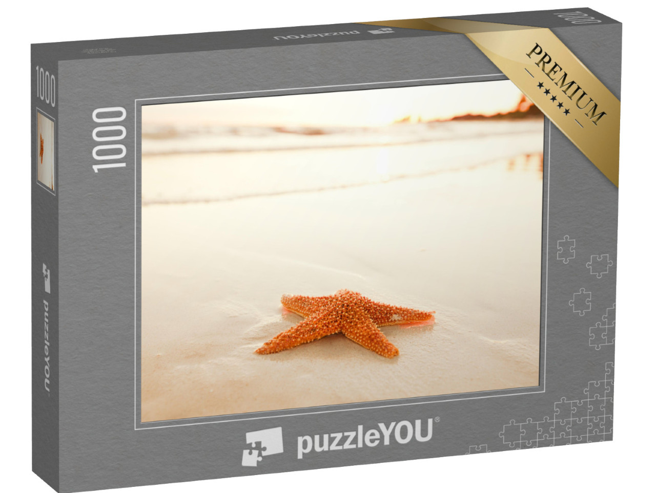 puzzle 1000 dílků „Hvězdice na pláži při východu slunce“