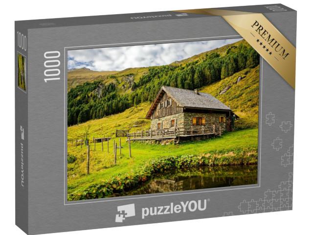 puzzle 1000 dílků „Osamělá chata v horách“