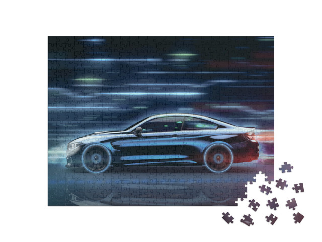 puzzle 500 dílků „Futuristický koncept: sportovní vůz“