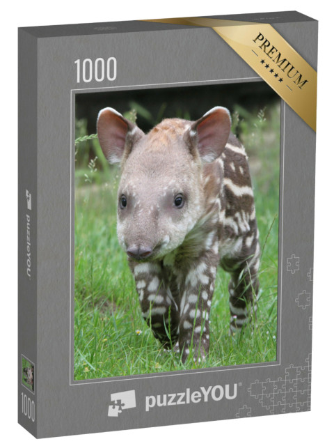 puzzle 1000 dílků „Tapír v zelené trávě“