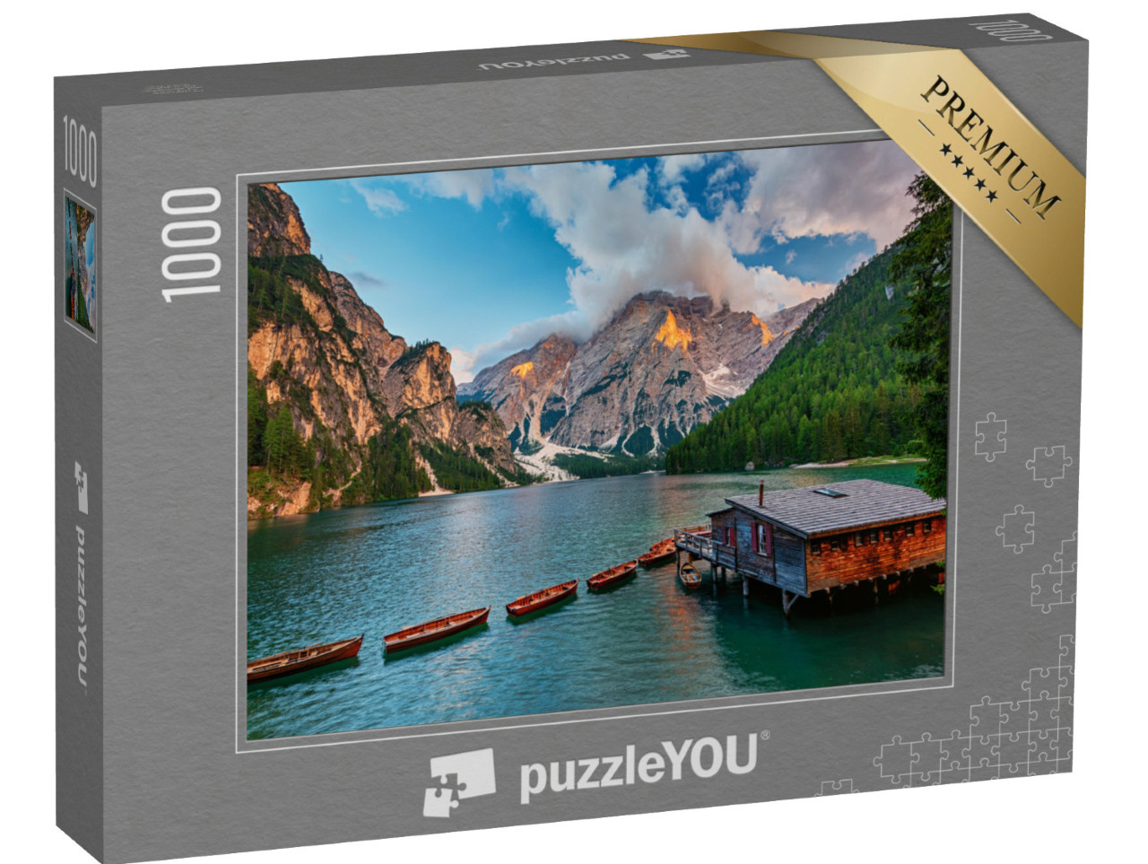 puzzle 1000 dílků „Dolomity: Dolomity: hory a výhledy na jezera, Itálie“