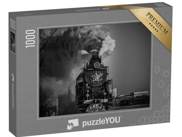 puzzle 1000 dílků „Parní lokomotiva na Kyjevském nádraží v Moskvě“