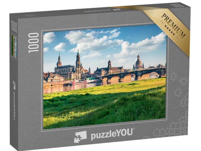 puzzle 1000 dílků „Nádherná krajina Drážďan, Sasko, Německo“