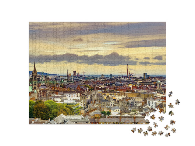 puzzle 1000 dílků „Panorama Dublinu, hlavního města Irska“