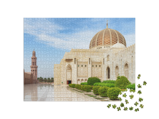 puzzle 1000 dílků „Nádvoří Velké mešity sultána Kábúse v ománském Maskatu“
