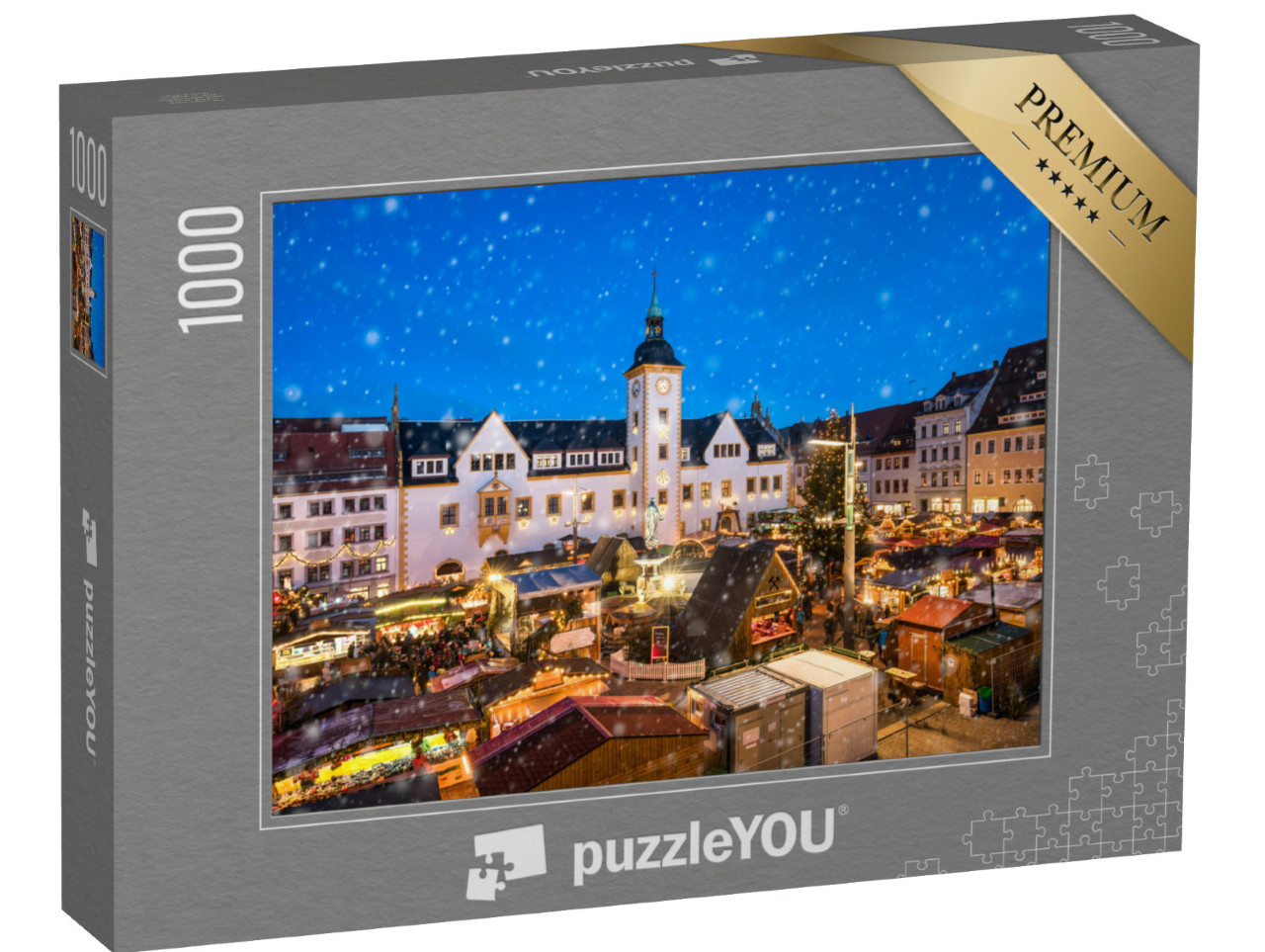 puzzle 1000 dílků „Tradiční vánoční trh ve Freibergu“
