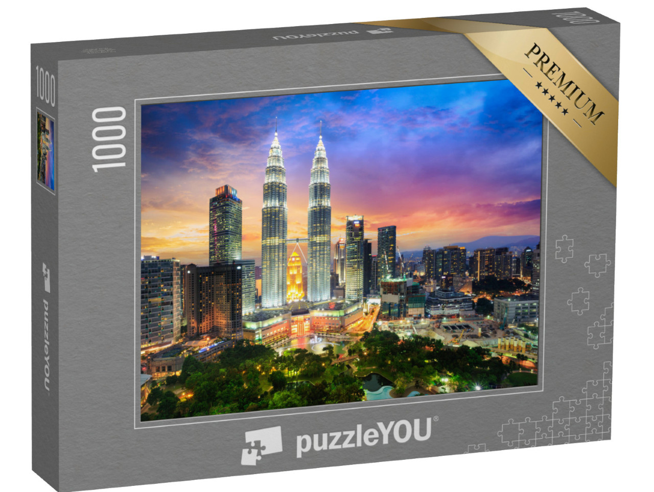 puzzle 1000 dílků „Soumrak nad Kuala Lumpur“