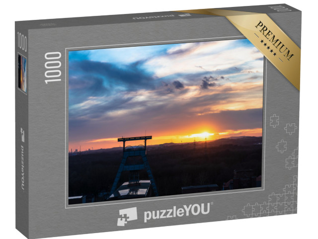 puzzle 1000 dílků „Západ slunce nad kolonií Ewald v Porúří“