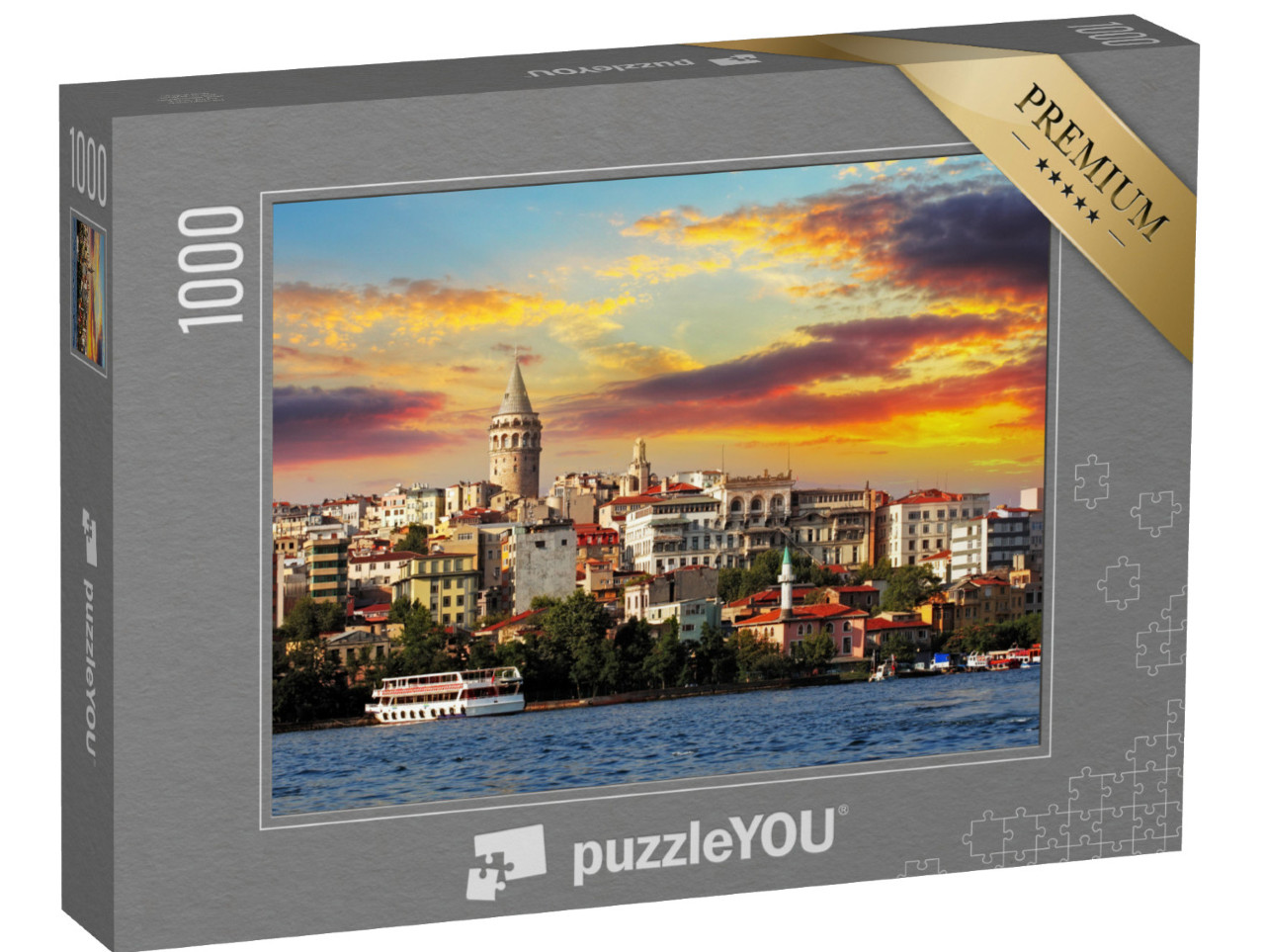 puzzle 1000 dílků „Západ slunce ve čtvrti Galata, Istanbul“