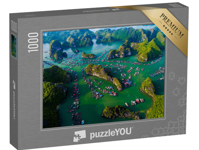 puzzle 1000 dílků „Ostrov Cat Ba shora, záliv Lan Ha, Hai phong, Vietnam“