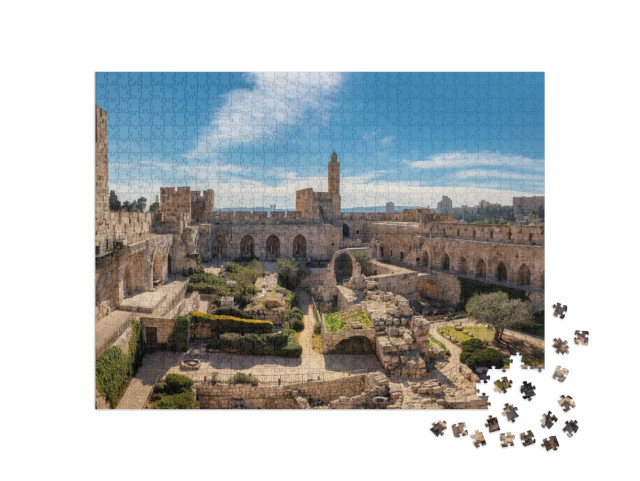 puzzle 1000 dílků „Davidova věž v jeruzalémském Starém městě“