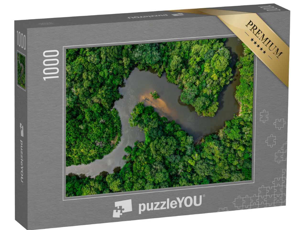 puzzle 1000 dílků „Džungle, kterou protéká široká řeka.“