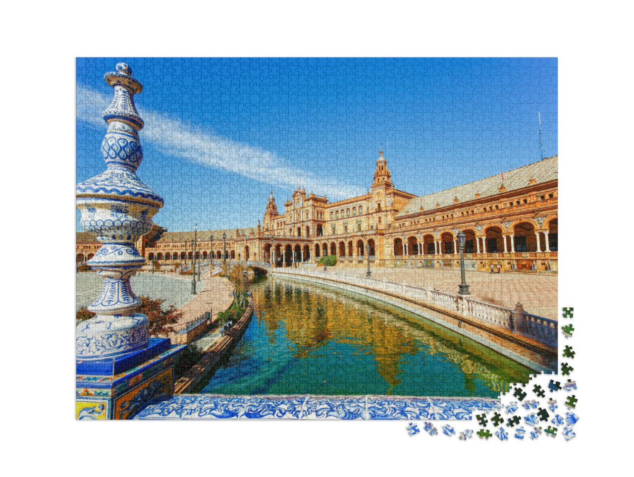 puzzle 2000 dílků „Španělské náměstí, Plaza de Espana, Sevilla, Španělsko“