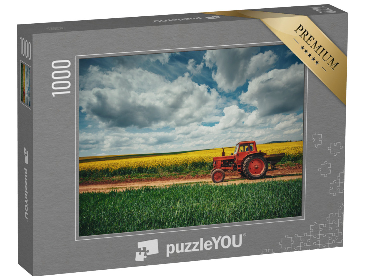 puzzle 1000 dílků „Traktor před mořem řepky“