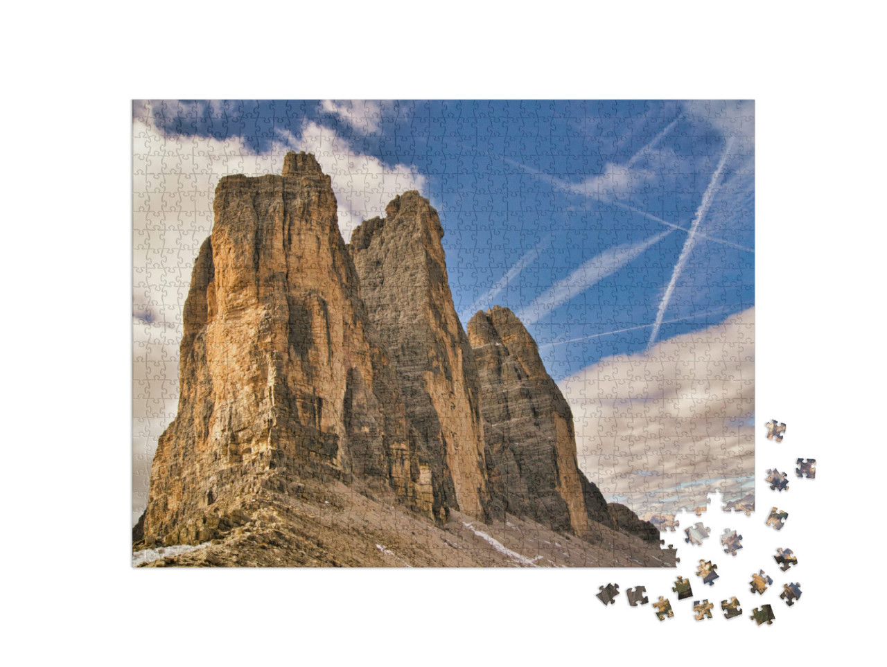 puzzle 1000 dílků „Tři vrcholy Lavaredo, Dolomity, Itálie“