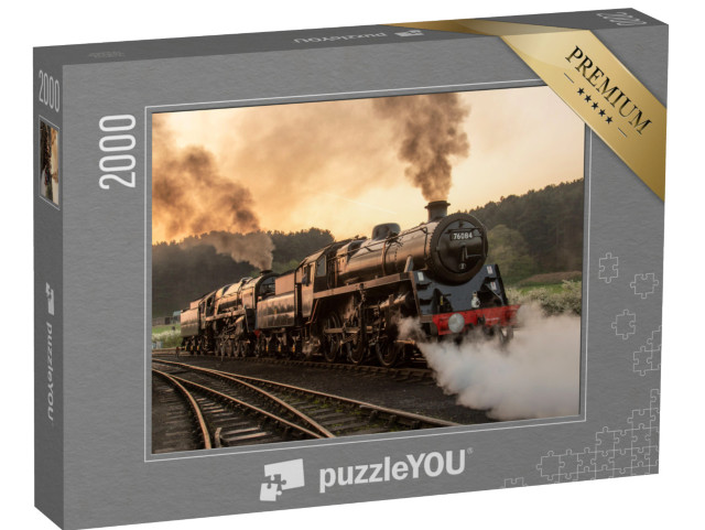 puzzle 2000 dílků „Parní lokomotivy s dvojitým čelem“