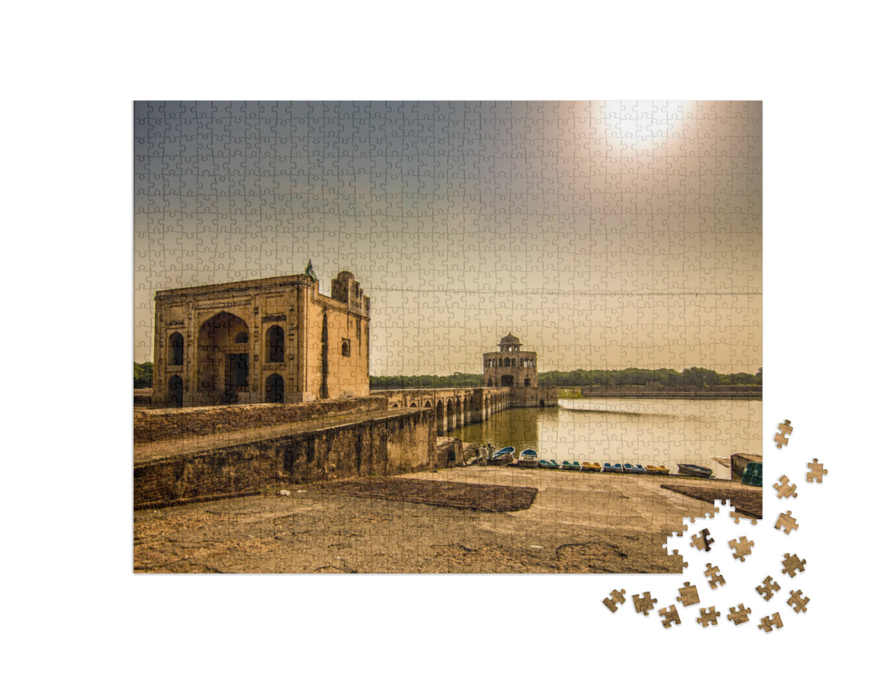 puzzle 1000 dílků „Hiran Minar, Sheikhupura, provincie Paňdžáb, Pákistán“