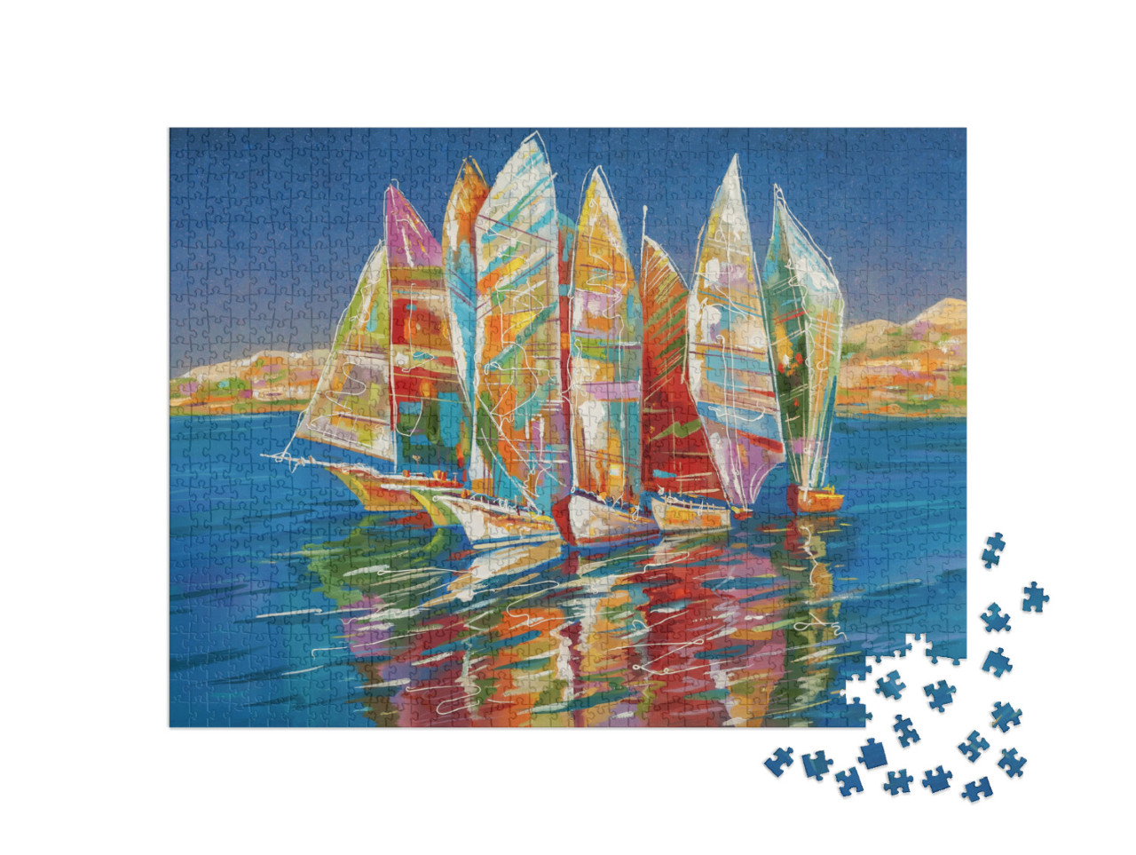 puzzle 1000 dílků „Podzimní regata, Nikolaj Sivenkov“