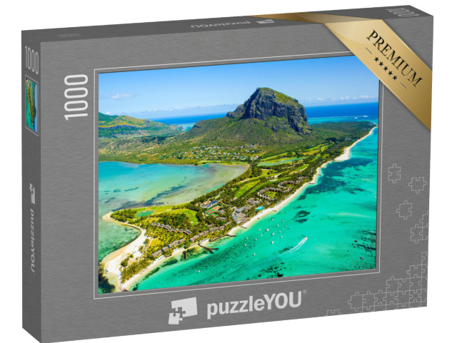 puzzle 1000 dílků „Modrá laguna na úpatí ostrova Le Morne Brabant, Mauricius“