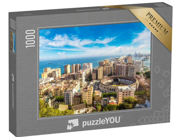 puzzle 1000 dílků „Panoramatický letecký pohled na Malagu, Španělsko“