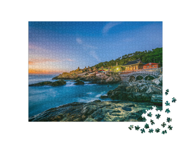 puzzle 1000 dílků „Chrám Haedong Yonggungsa v Pusanu, Jižní Korea“