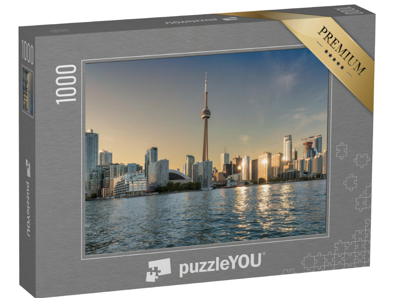 puzzle 1000 dílků „Panorama Toronta při západu slunce“