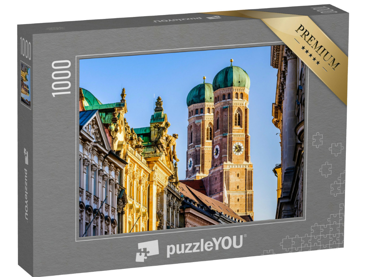 puzzle 1000 dílků „Mnichovská katedrála: Liebfrauenkirche, Bavorsko, Německo“