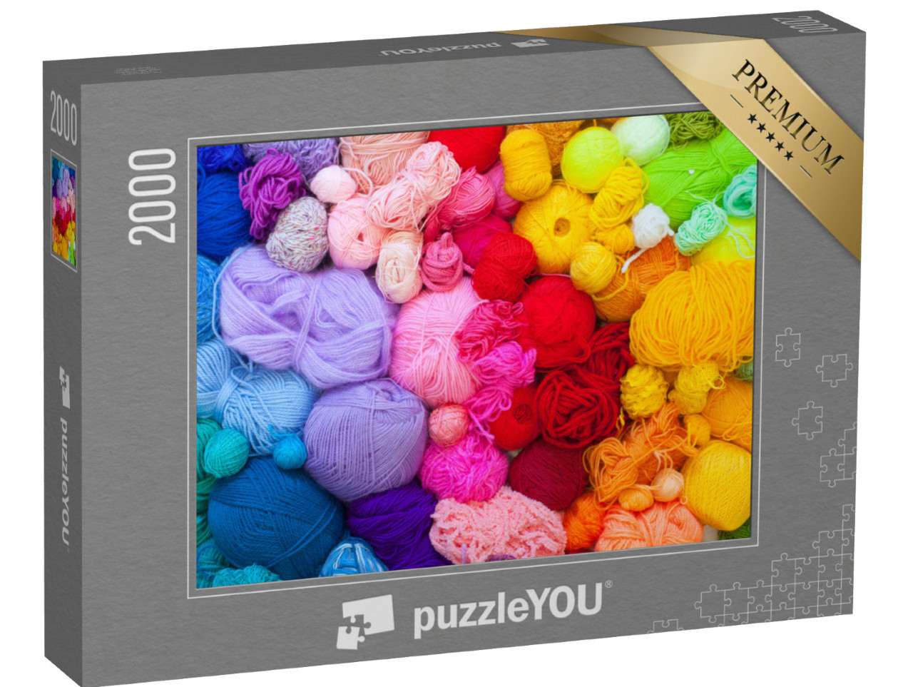 puzzle 2000 dílků „Vlna v různých velikostech a barvách“