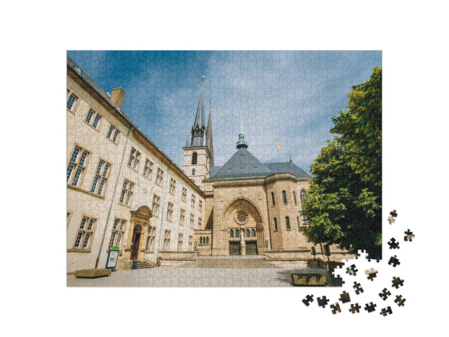 puzzle 1000 dílků „Katedrála Notre-Dame, Lucemburské velkovévodství“