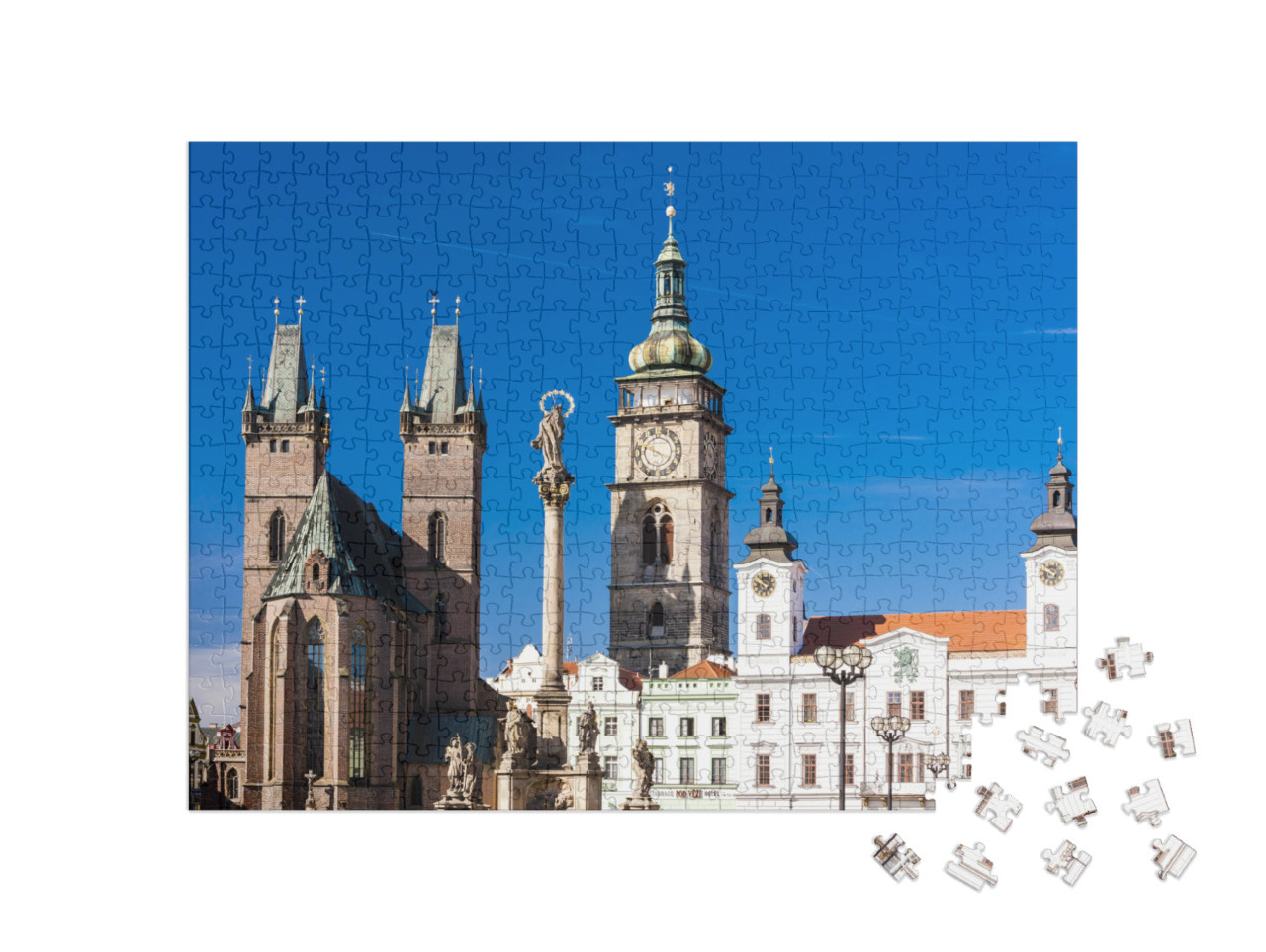 puzzle 500 dílků „Velké náměstí, Hradec Králové, Česká republika“