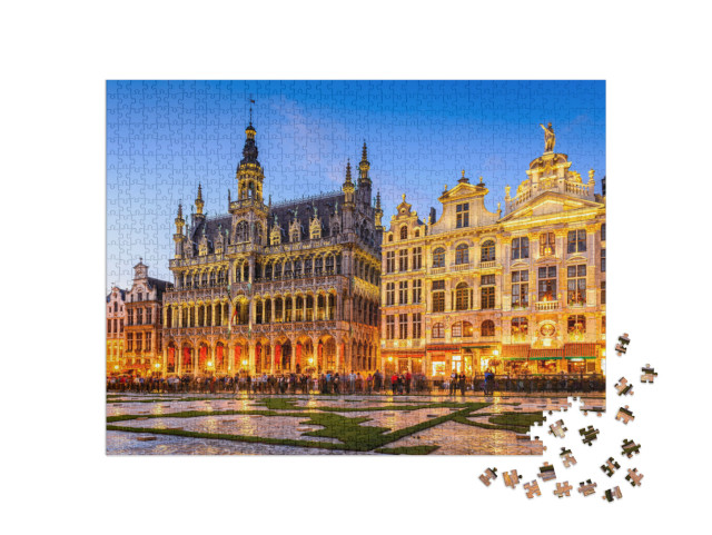 puzzle 1000 dílků „Grand-Place a Maison du Roi, Brusel, Belgie“