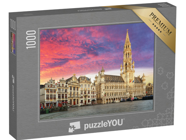 puzzle 1000 dílků „Brusel, Belgie: náměstí Grand Place za krásného východu slunce“